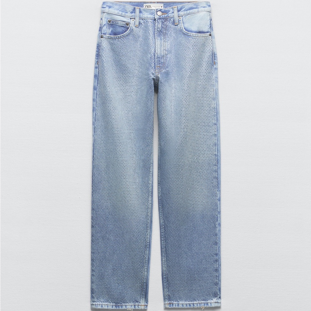 NWT Zara Embellished High Waist Jeans